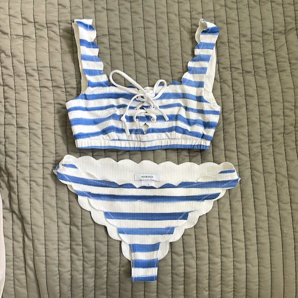 Marysia Palm Springs Tie Bikini top and Antibes bikini bottom